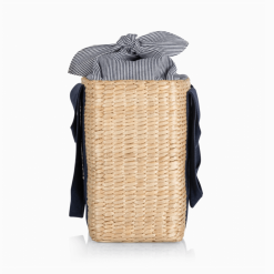 Navy Parisian basket side view.