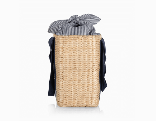 Navy Parisian basket side view.