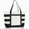 23" b&w tote bag front view.