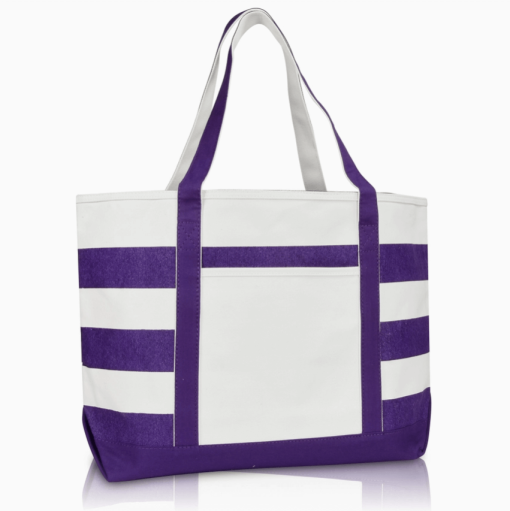 23" Purple tote front view.