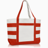 23" Red tote bag front view.
