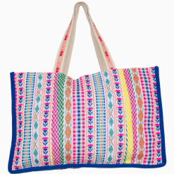 Multi-color Beach tote backside product shot