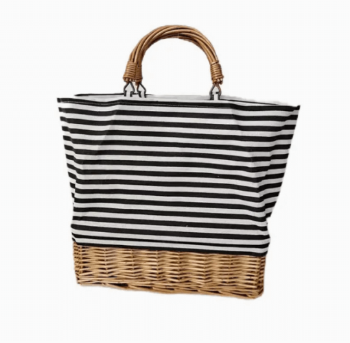 Willow and Striped Fabric cooler bag.