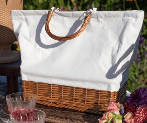 Willow and White Fabric cooler bag.