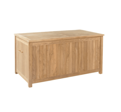 60" Solid Teak Storage Box closed