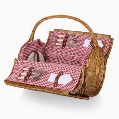 Barrel Wicker basket open angled