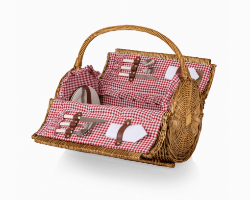 Barrel Wicker basket open angled