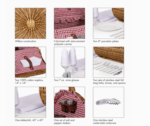 Barrel Wicker basket with featured called out