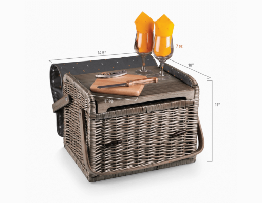 Kabrio basket open with dimensions