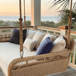 Amelia outdoor swing side/closeup view