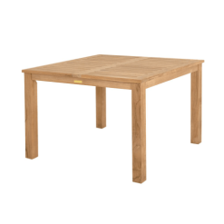 Bainbridge Teak dining table 42.5" square product shot.