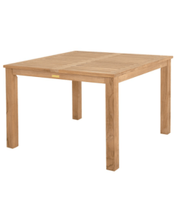 Bainbridge Teak dining table 42.5" square product shot.