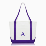 Purple monogram bag letter A shown.