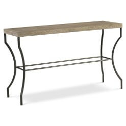 Tribeca console table steel legs angled
