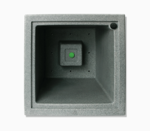 27" Pillar Planter inside gray