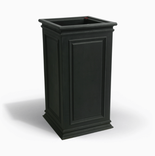 27" Pillar planter black