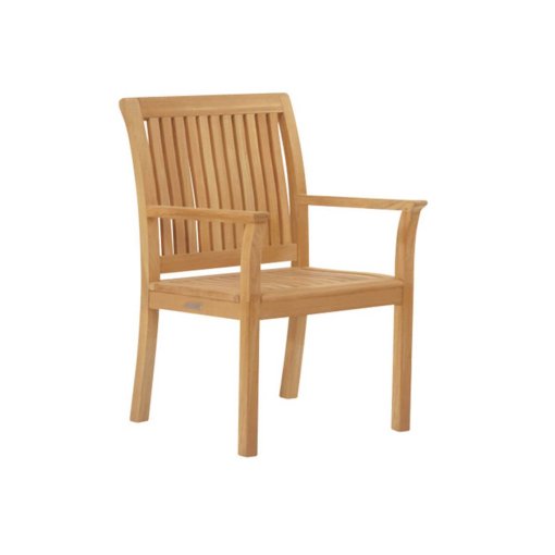 Chelsea Teak arm dining chair w/o cushion.