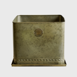 Aged Brass Planter