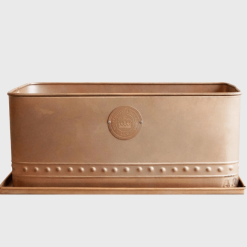 Aged Copper Trough Planter