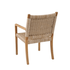 Hudson arm chair in Natural backside