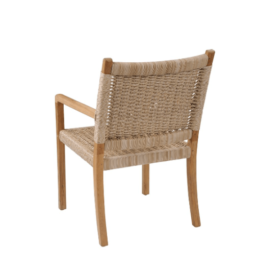 Hudson arm chair in Natural backside