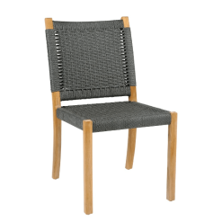 Hudson side chair in charcoal front side