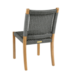 Hudson side chair in charcoal backside