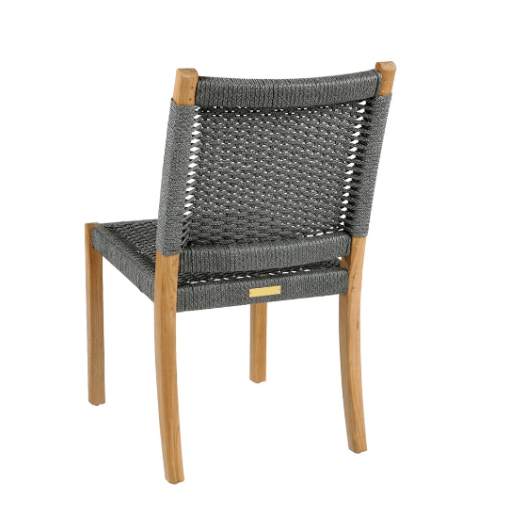 Hudson side chair in charcoal backside