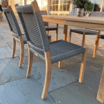 Hudson side chair in charcoal lifestyle