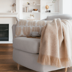 Calla cream and tan throw lifestyle 1