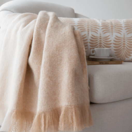 Calla cream and tan throw lifestyle 2