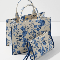 Fiorella Tote with small pocket insert.