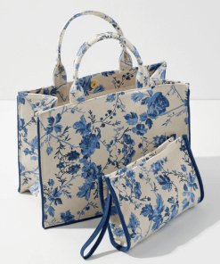 Fiorella Tote with small pocket insert.
