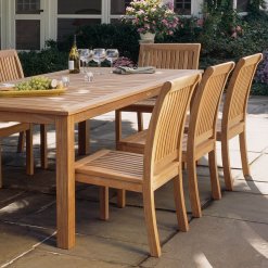 Chelsea Teak side dining chair backside
