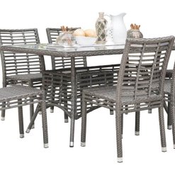 Panama Jack 7 piece dining set with side chairs.