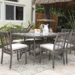 Panama Jack 7 piece dining set with side chairs lifestyle.