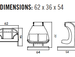 Paloma double swing diagram of dimensions