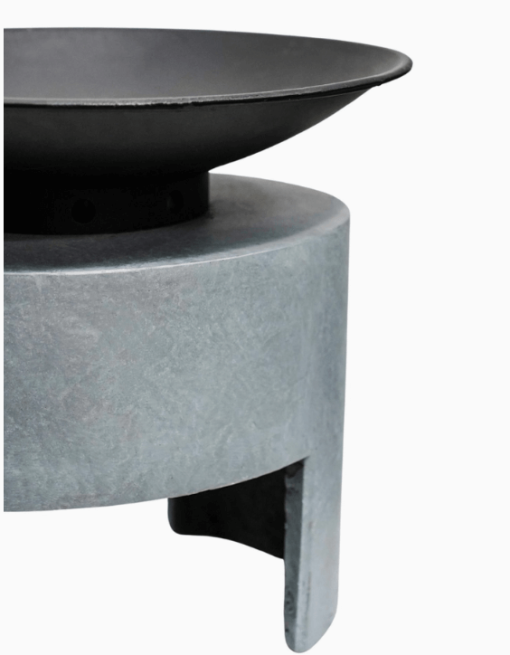 16" Oval Steel fire bowl closeup
