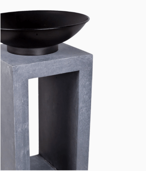 27" pedestal fire bowl closeup