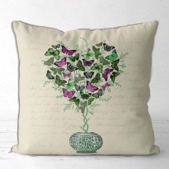 Butterfly Heart Topiary Pillow front view