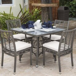 Graphite dining 4 side chairs lifestyle