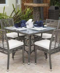 Graphite dining 4 side chairs lifestyle
