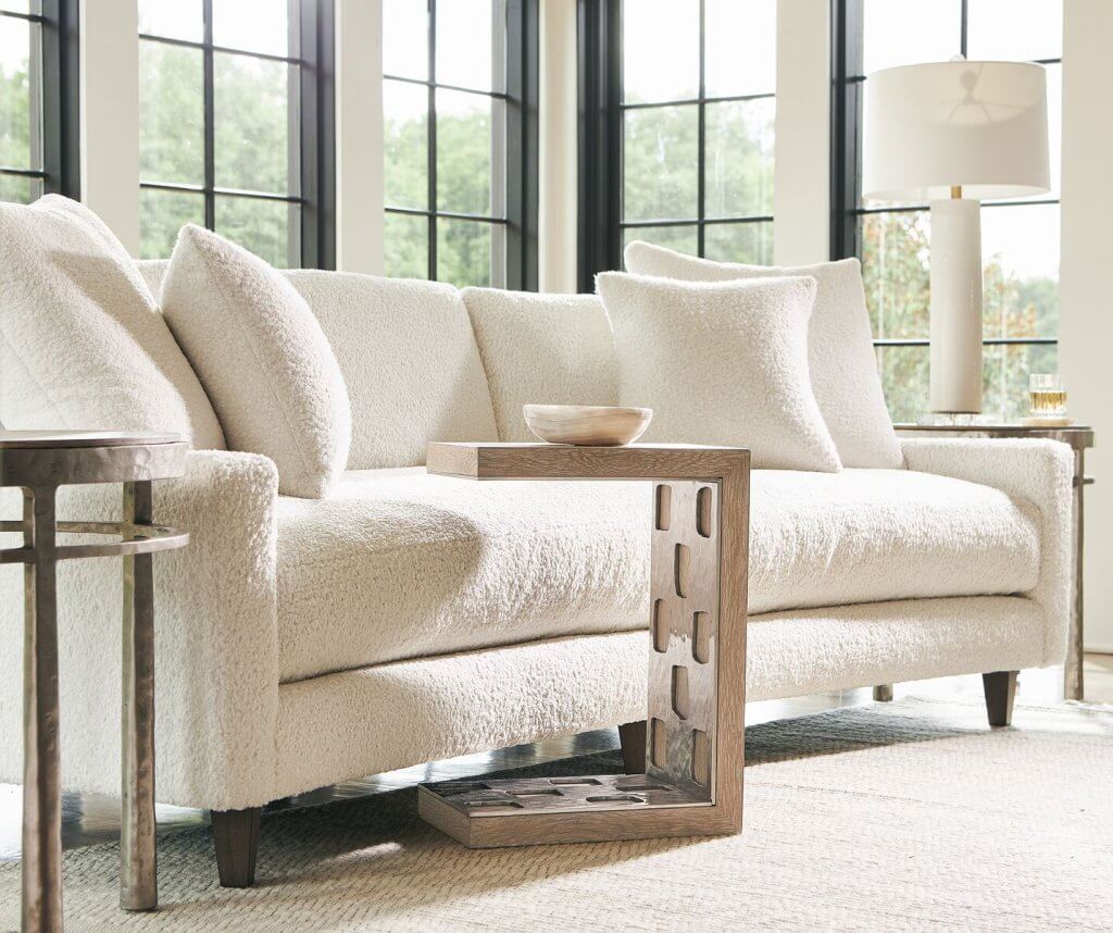 Aventura Sofa side view closeup.