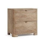 Aventura night stand front angled view.
