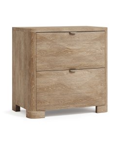 Aventura night stand front angled view.