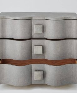 Toile Chest in Grey front open view.