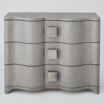 Toile Chest in Grey front view.
