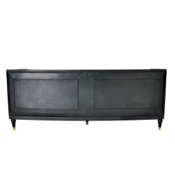 Arc sofa black leather backside view