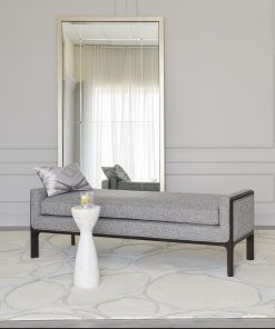Beaumont Floor mirror in Silver Leaf, lifestyle.