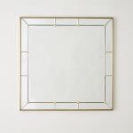Brass Studded mirror front view
